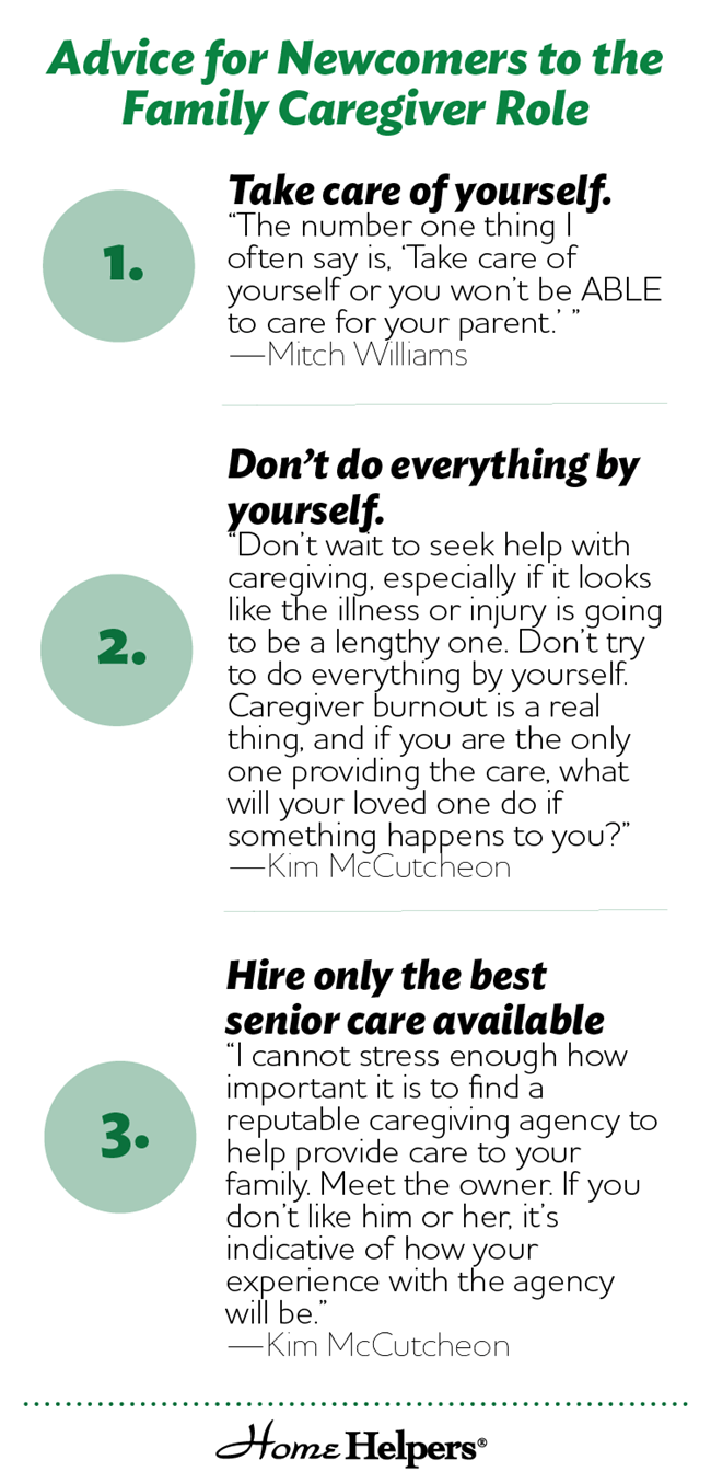 advice for new caregivers list
